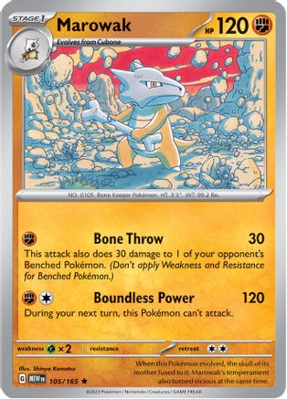 Marowak 105 - SV Scarlet & Violet 151 Reverse Holofoil