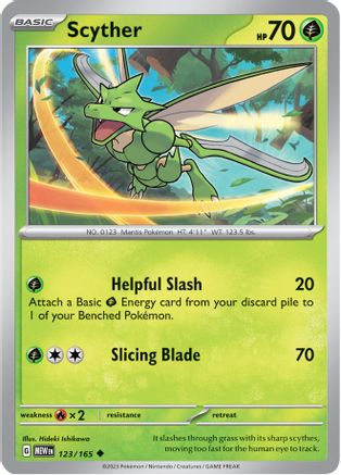 Scyther 123 - SV Scarlet & Violet 151 Reverse Holofoil