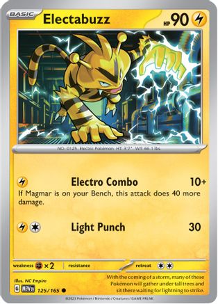 Electabuzz 125 - SV Scarlet and Violet 151 Reverse Holofoil