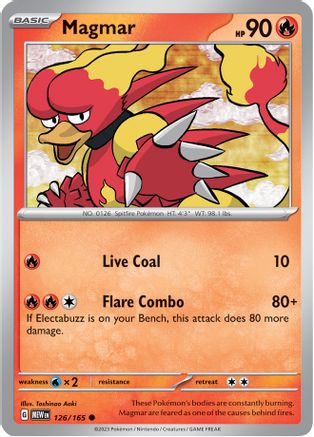 Magmar 126 - SV Scarlet & Violet 151 Reverse Holofoil