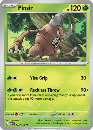 Pinsir 127 - SV Scarlet & Violet 151 Reverse Holofoil