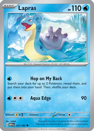 Lapras 131 - SV Scarlet & Violet 151 Reverse Holofoil