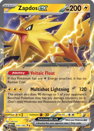 Zapdos ex - 145/165 145 - SV Scarlet & Violet 151 Holofoil