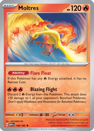 Moltres 146 - SV Scarlet & Violet 151 Reverse Holofoil