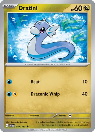 Dratini 147 - SV Scarlet & Violet 151 Reverse Holofoil