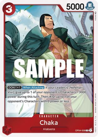 Chaka (OP04-008) - Kingdoms of Intrigue Foil