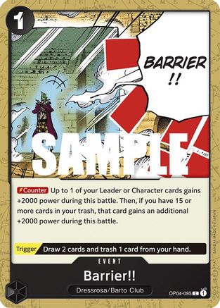 Barrier!! (OP04-095) - Kingdoms of Intrigue Foil