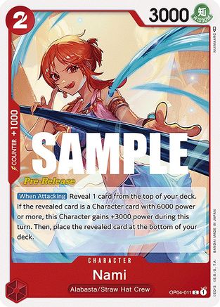 Nami (OP04-011) - Kingdoms of Intrigue Pre-Release Cards