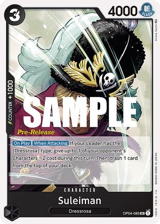 Suleiman (OP04-085) - Kingdoms of Intrigue Pre-Release Cards