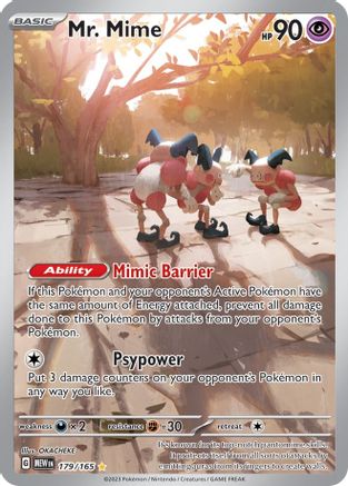 Mr. Mime - 179/165 179 - SV Scarlet and Violet 151 Holofoil