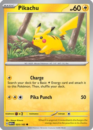 Pikachu - 025/165 25 - SV Scarlet and Violet 151