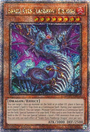 Snake-Eyes Flamberge Dragon (Quarter Century Secret Rare) (AGOV-EN010) - Age of Overlord 1st Edition