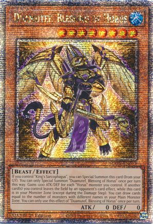 Duamutef, Blessing of Horus (Quarter Century Secret Rare) (AGOV-EN012) - Age of Overlord 1st Edition