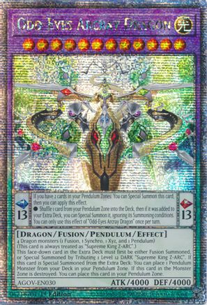 Odd-Eyes Arcray Dragon (Quarter Century Secret Rare) (AGOV-EN030) - Age of Overlord 1st Edition