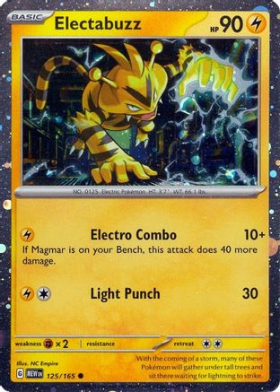 Electabuzz - 125/165 (Cosmos Holo) 125 - Miscellaneous Cards & Products Holofoil