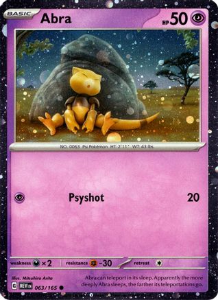 Abra - 063/165 (Cosmos Holo) 63 - Miscellaneous Cards & Products Holofoil