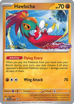 Hawlucha - 007 [Staff] 7 - SV Scarlet & Violet Promo Cards Holofoil