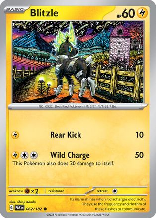 Blitzle - 062/182 62 - SV04 Paradox Rift Reverse Holofoil