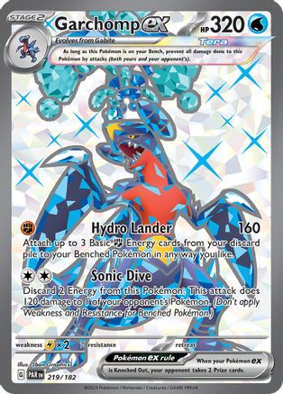 Garchomp ex 219 - SV04 Paradox Rift Holofoil