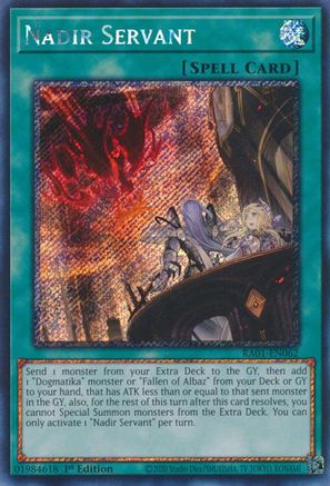 Nadir Servant (Platinum Secret Rare) (RA01-EN062) - 25th Anniversary Rarity Collection 1st Edition