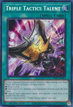 Triple Tactics Talent (Secret Rare) (RA01-EN063) - 25th Anniversary Rarity Collection 1st Edition