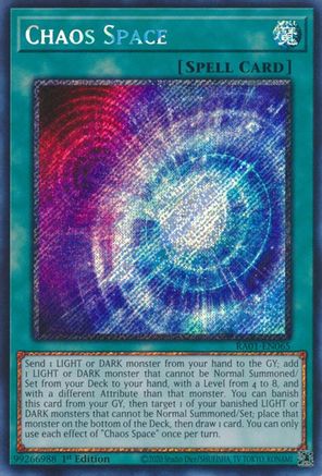 Chaos Space (Platinum Secret Rare) (RA01-EN065) - 25th Anniversary Rarity Collection 1st Edition