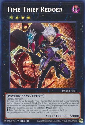 Time Thief Redoer (Secret Rare) (RA01-EN041) - 25th Anniversary Rarity Collection 1st Edition