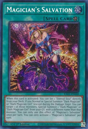 Magician's Salvation (Secret Rare) (RA01-EN068) - 25th Anniversary Rarity Collection 1st Edition