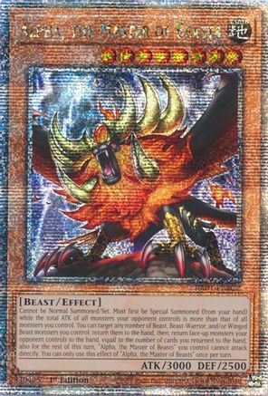 Alpha, the Master of Beasts (Quarter Century Secret Rare) (RA01-EN022) - 25th Anniversary Rarity Collection 1st Edition