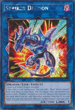 Striker Dragon (Platinum Secret Rare) (RA01-EN046) - 25th Anniversary Rarity Collection 1st Edition