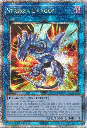 Striker Dragon (Quarter Century Secret Rare) (RA01-EN046) - 25th Anniversary Rarity Collection 1st Edition