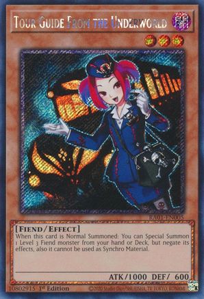 Tour Guide From the Underworld (Platinum Secret Rare) (RA01-EN005) - 25th Anniversary Rarity Collection 1st Edition