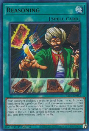 Reasoning (UR) (RA01-EN052) - 25th Anniversary Rarity Collection 1st Edition