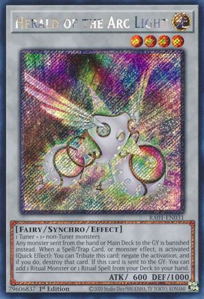 Herald of the Arc Light (Platinum Secret Rare) (RA01-EN031) - 25th Anniversary Rarity Collection 1st Edition