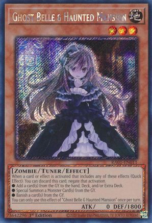 Ghost Belle & Haunted Mansion (Platinum Secret Rare) (RA01-EN011) - 25th Anniversary Rarity Collection 1st Edition