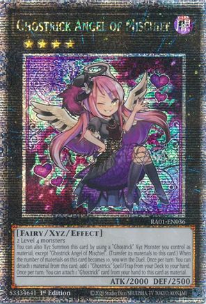 Ghostrick Angel of Mischief (Quarter Century Secret Rare) (RA01-EN036) - 25th Anniversary Rarity Collection 1st Edition
