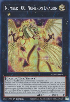 Number 100: Numeron Dragon (RA01-EN039) - 25th Anniversary Rarity Collection 1st Edition