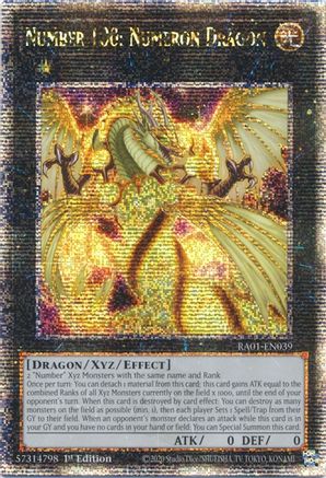 Number 100: Numeron Dragon (Quarter Century Secret Rare) (RA01-EN039) - 25th Anniversary Rarity Collection 1st Edition