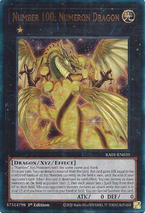 Number 100: Numeron Dragon (PUR) (RA01-EN039) - 25th Anniversary Rarity Collection 1st Edition