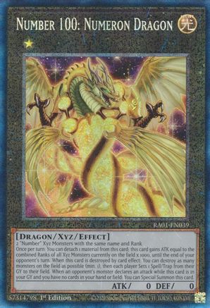 Number 100: Numeron Dragon (PCR) (RA01-EN039) - 25th Anniversary Rarity Collection 1st Edition