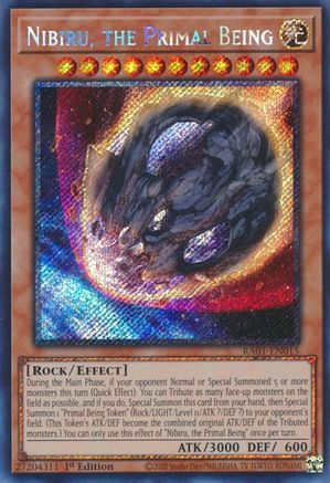 Nibiru, the Primal Being (Platinum Secret Rare) (RA01-EN015) - 25th Anniversary Rarity Collection 1st Edition
