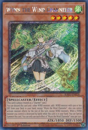 Wynn the Wind Channeler (Platinum Secret Rare) (RA01-EN018) - 25th Anniversary Rarity Collection 1st Edition