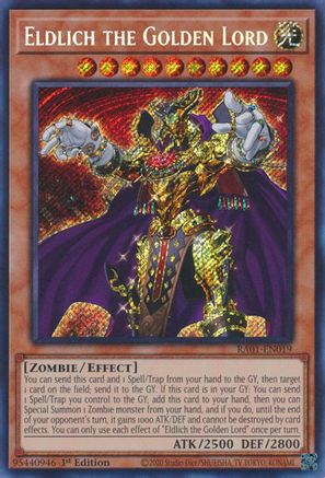 Eldlich the Golden Lord (Secret Rare) (RA01-EN019) - 25th Anniversary Rarity Collection 1st Edition