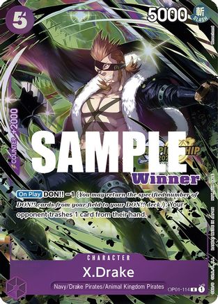 X.Drake (CS 2023 Top Players Pack) [Winner] (OP01-114) - One Piece Promotion Cards