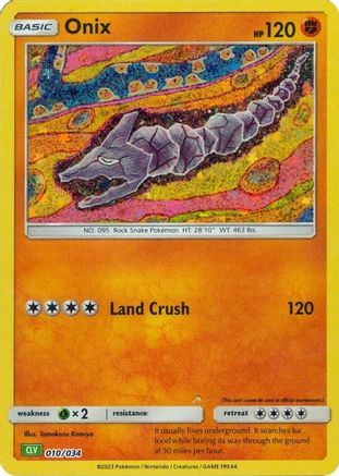 Onix 10 - Trading Card Game Classic Holofoil