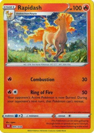 Rapidash 5 - Trading Card Game Classic Holofoil