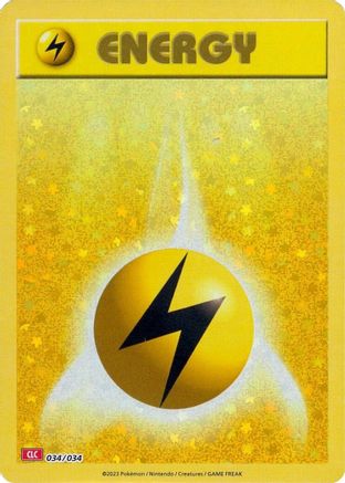 Basic Lightning Energy 34 - Trading Card Game Classic Holofoil