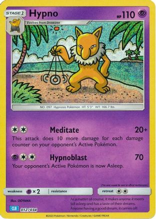 Hypno 12 - Trading Card Game Classic Holofoil