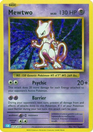 Mewtwo 14 - Trading Card Game Classic Holofoil