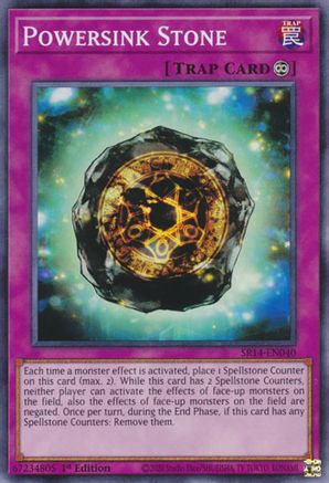 Powersink Stone (SR14-EN040) - Structure Deck: Fire Kings 1st Edition